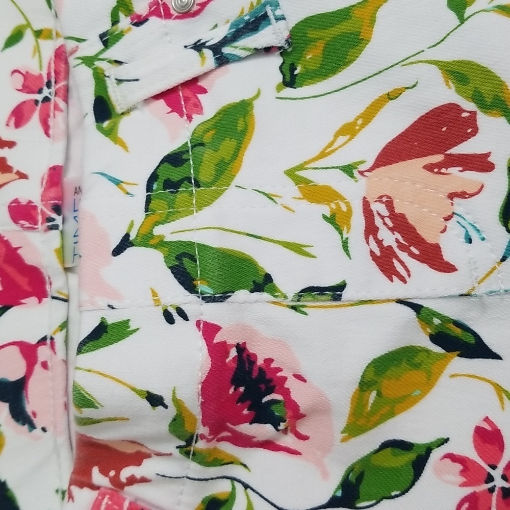 NWT Time And Tru Floral Jeggings Sz. M - Picture 6 of 7